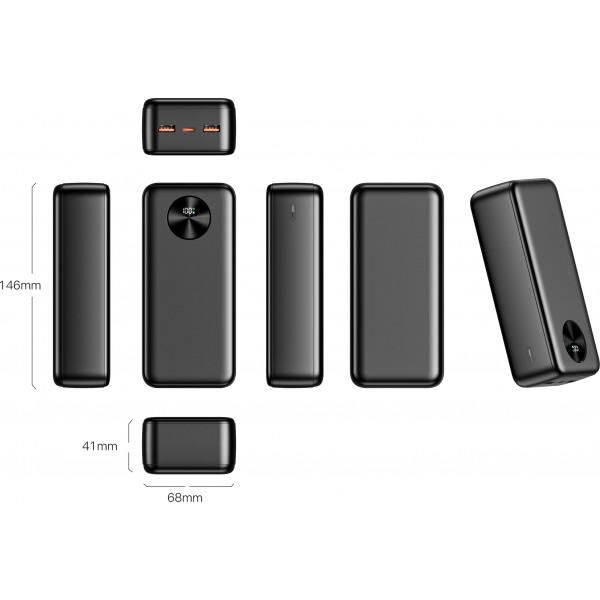 Фото - Батарея мобільна Xipin T168LF-3W PD20W+22.5W 30000mah Black