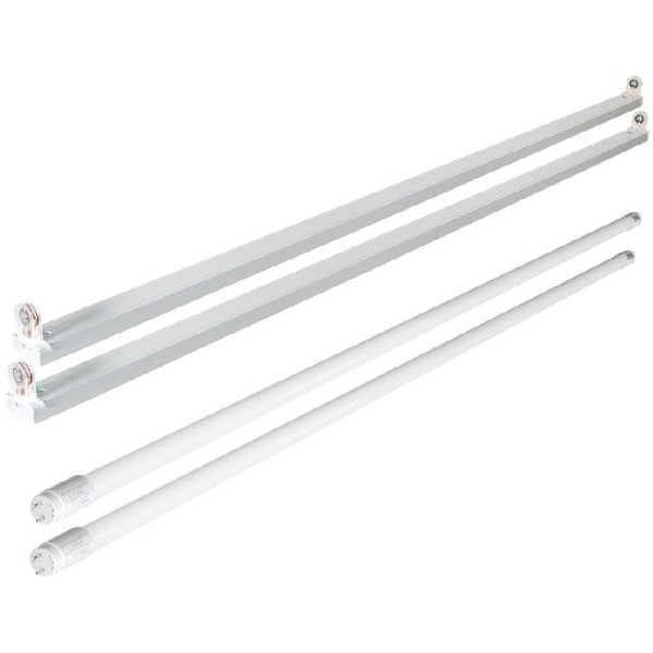 Фото - Светодиодный светильник EVROLIGHT балка B-1-1200 и LED-лампа Т8 EVROLIGHT 18 Вт 6400К 2 шт. (000058971) Фото - Светодиодный светильник EVROLIGHT балка B-1-1200 и LED-лампа Т8 EVROLIGHT 18 Вт 6400К 2 шт. (000058971)