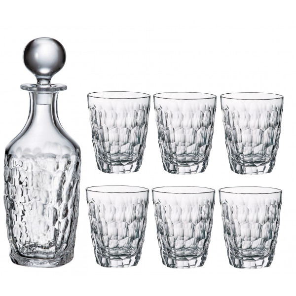 Фото - Набір склянок для віскі Bohemia Marble 7 пр. (b99999-99W24)