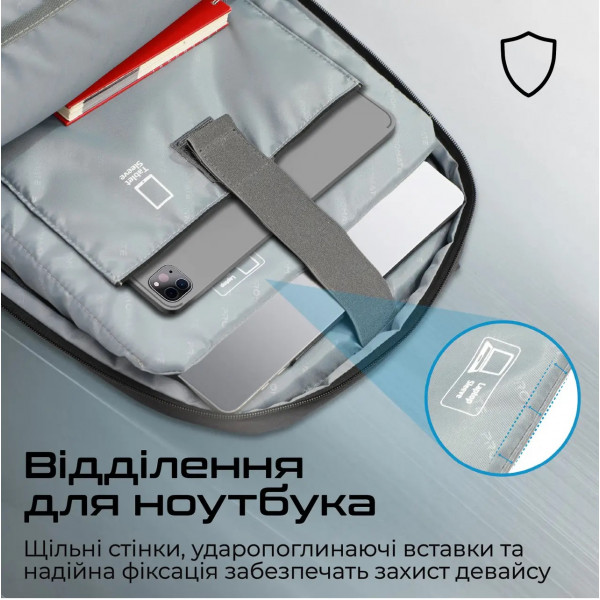 Фото - Рюкзак для ноутбуку Promate satchel-bp.black