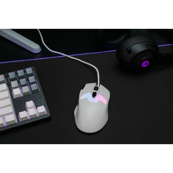 Фото - Миша дротова ігрова Lorgar MSP80 Wired Gaming Mouse Pro White (LRG-MSP80-WH)