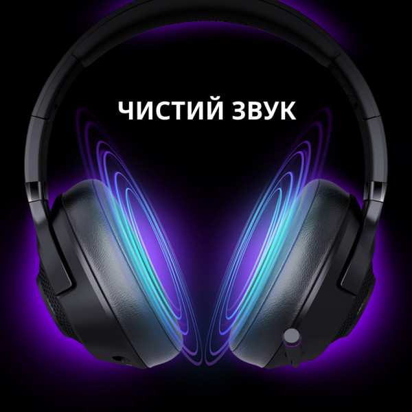 Фото - Гарнітура бездротова ігрова Lorgar Noah 702 Black (LRG-GHS702)