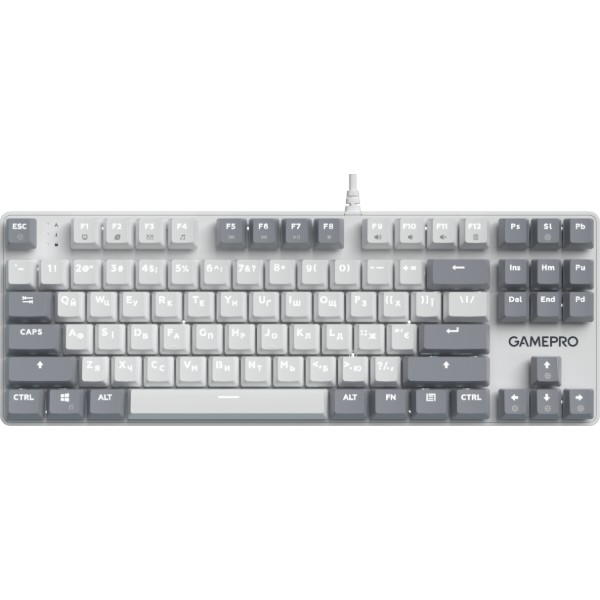 Фото - Клавіатура дротова GamePro Genesis Metallic Outemu Red Swithes USB White (MK110W)