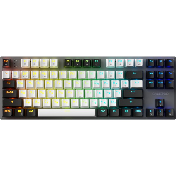 Фото - Клавіатура бездротова ігрова GamePro Genesis Joker Pro 87% Wireless/Bluetooth/USB Gray (MK124G Pro)