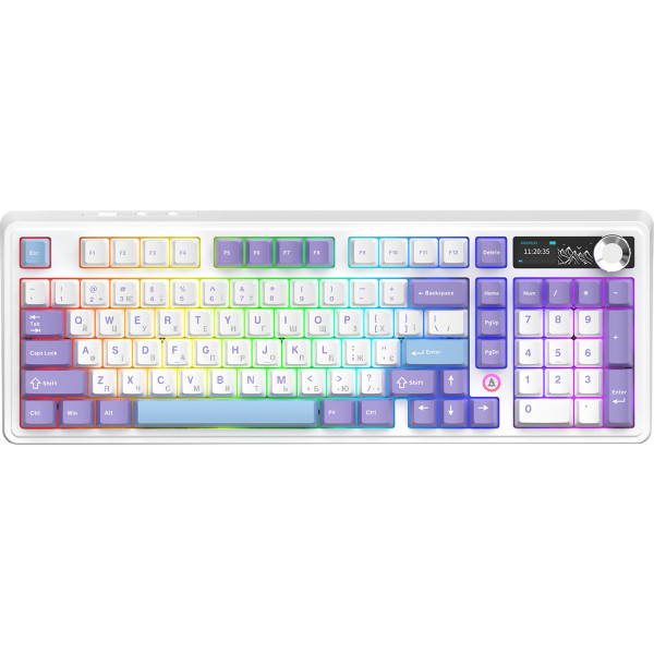 Фото - Клавіатура бездротова ігрова Ajazz AK980 V2 Gift Switch V2 Purple White Blue (AK980-V2-G-PWB)