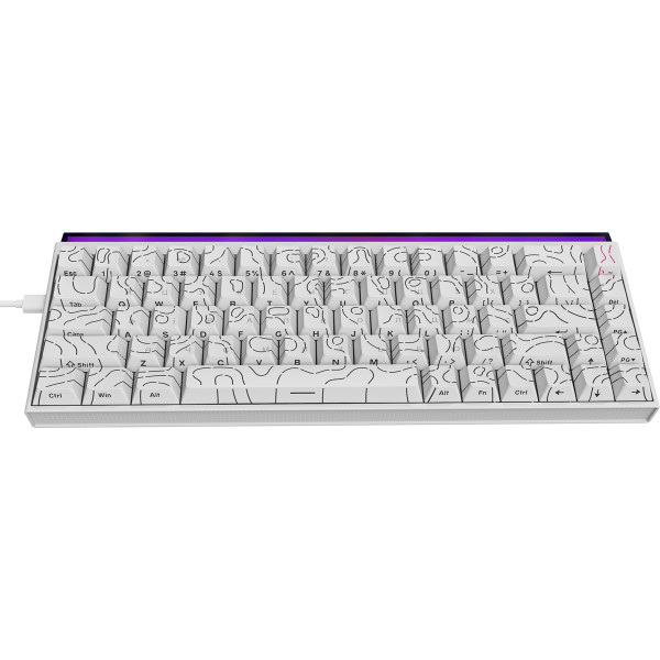 Фото - Клавиатура проводная игровая Ajazz NK68 Red switches Side contour White (NK68-R-S-W)
