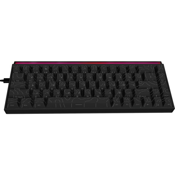 Фото - Клавиатура проводная игровая Ajazz NK68 Red switches Side Contour Black (NK68-R-S-B)