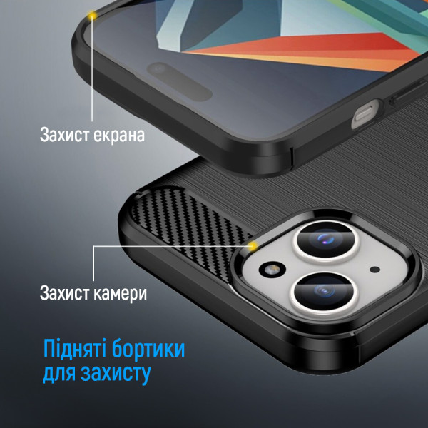 Фото - Чехол для смартфона Colorway TPU Сarbon for Samsung Galaxy A37, black (CW-CTCbSGA376-BK)