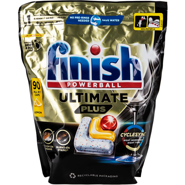 Фото - Таблетка для посудомийної машини Finish Ultimate Plus All in 1, 90 шт Фото - Таблетка для посудомийної машини Finish Ultimate Plus All in 1, 90 шт