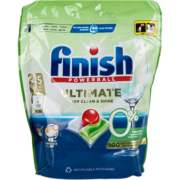 Фото - Таблетка для посудомийної машини Finish Ultimate 0% 45 шт