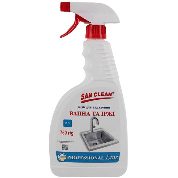Фото - Засіб для миття у ванній кімнаті San Clean PROFESSIONAL Line 750 мл (4820003544129) Фото - Засіб для миття у ванній кімнаті San Clean PROFESSIONAL Line 750 мл (4820003544129)