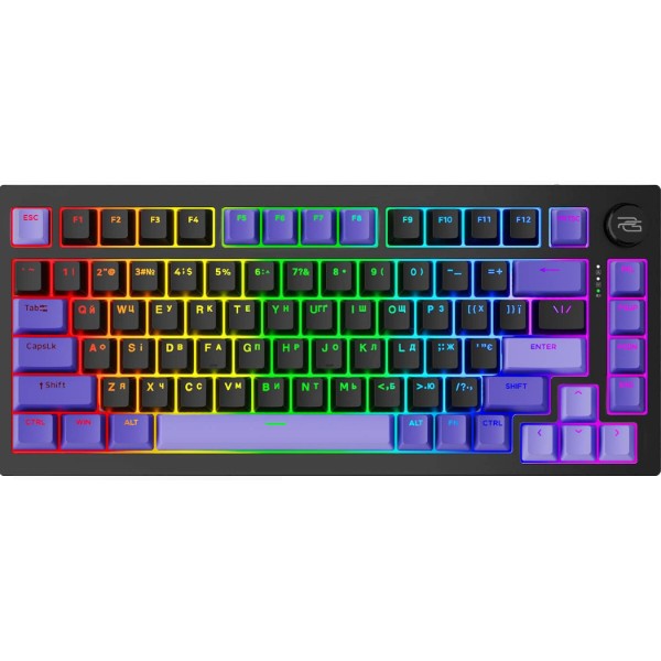 Фото - Клавиатура беспроводная игровая Proove Gaming Coupe (Ukraine Layout) Black/Purple (WKCP00022416)