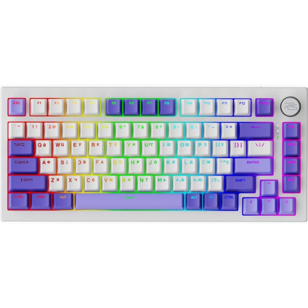 Фото - Клавиатура беспроводная игровая Proove Gaming Coupe (Ukraine Layout) white/purple (WKCP00022404) Фото - Клавиатура беспроводная игровая Proove Gaming Coupe (Ukraine Layout) white/purple (WKCP00022404)