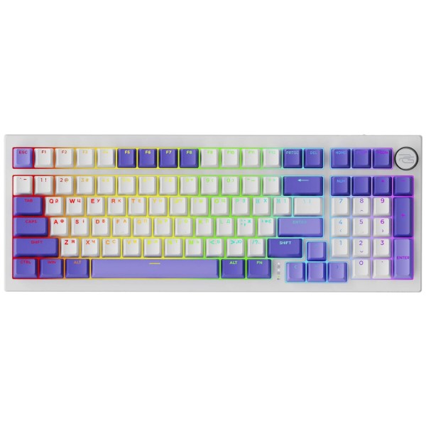 Фото - Клавіатура бездротова ігрова Proove Gaming Slicker Special Edition (Ukraine Layout) white/purple (WKSLSE022416)