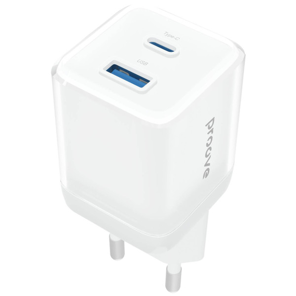 Фото - Сетевое зарядное устройство Proove Pure GaN Plus 30W (Type-C + USB) White (WCPU30111202)