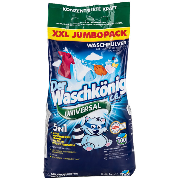 Фото - Пральний порошок Waschkonig Universal 6,5 кг  (4260554141819)