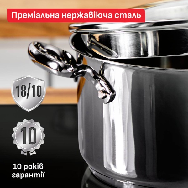 Фото - Набір посуду Tefal G732SB55 Duetto+ 11 пр