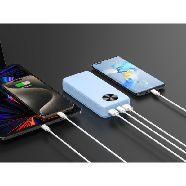 Фото - Батарея мобільна Xipin T168LF-2W PD20W+22.5W 20000mah Black