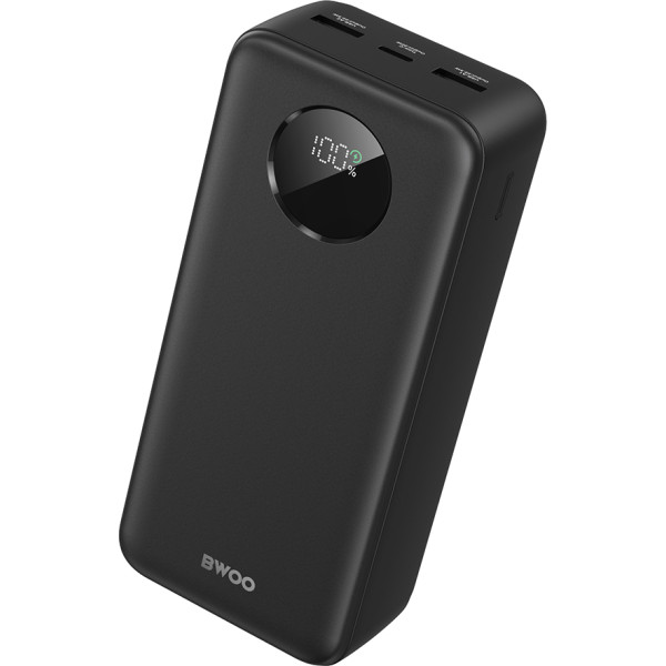 Фото - Батарея мобільна BWOO 22,5W 30000 mAh power bank with LCD screen, black (BO-P64)