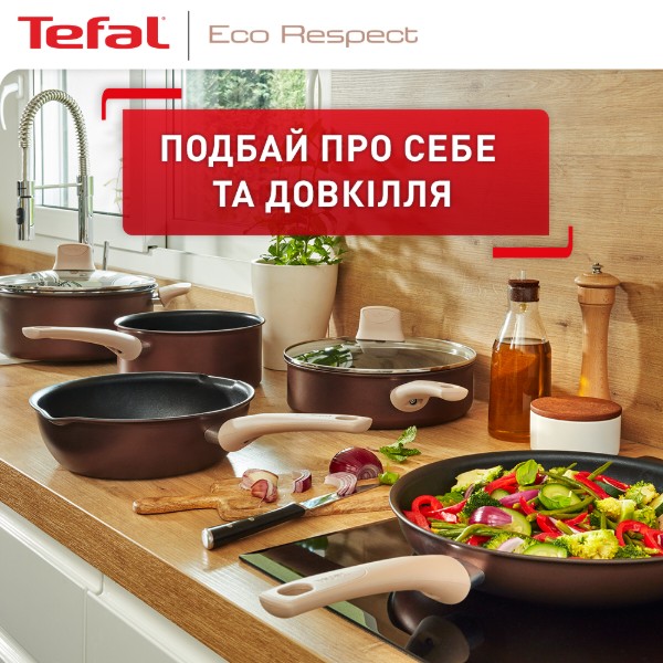 Фото - Сковорода ВОК Tefal G2541953 Eco Respect 28 см ВОК