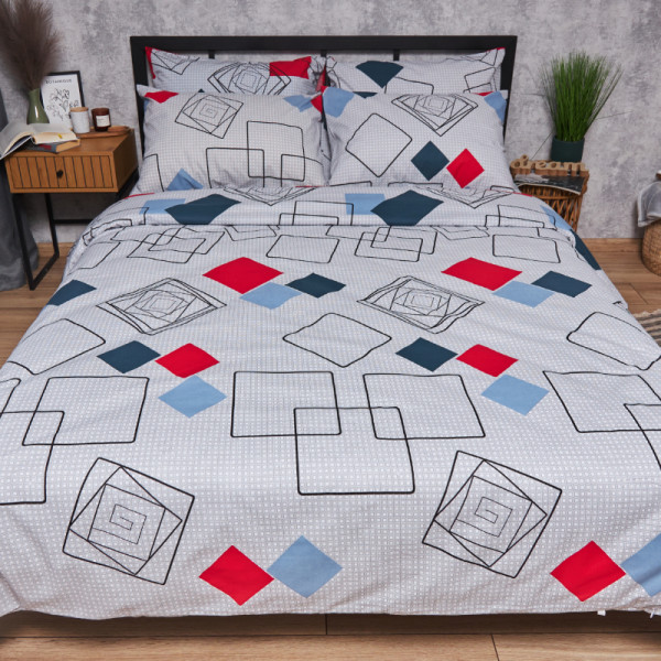 Фото - Комплект постільної білизни Moon&Star Бязь Gold Люкс «Urban Grid» 143х210х2 нав. 2х40х60 (MS-820007130)