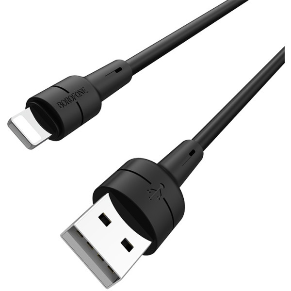 Фото - Кабель BOROFONE BX30 USB to iP 2.4A, 1m Black (6931474706867)