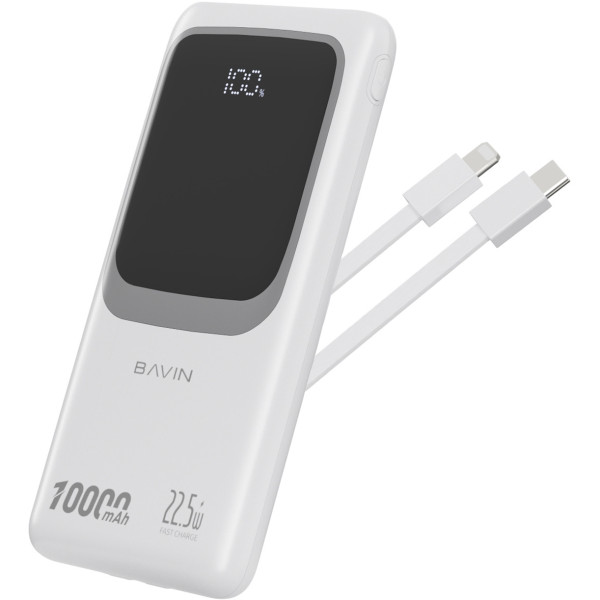 Фото - Батарея мобільна Bavin PC1029S 10000 mAh FAST CHARGING 22.5W White (Y-PC1029S WH)
