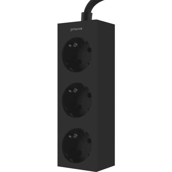 Фото - Сетевой фильтр Proove Magnet Strip (3xAC) 1.6m Black (PSMS25000001)