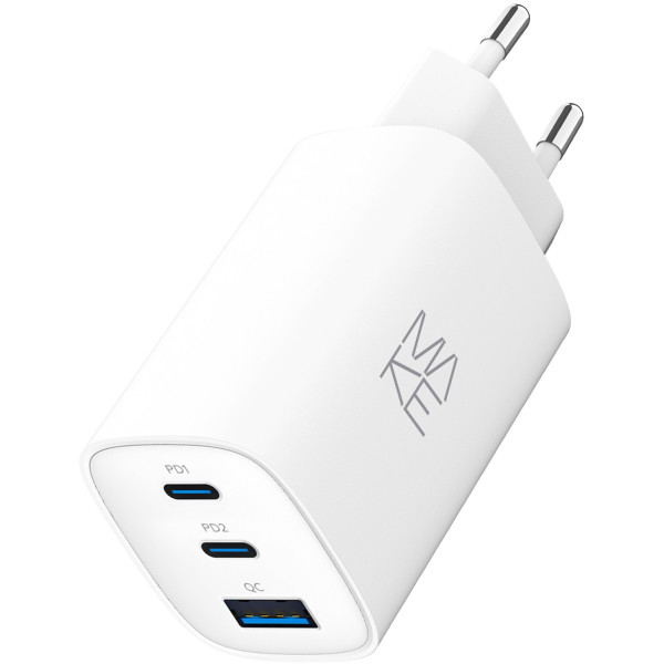 Фото - Мережевий зарядний пристрій MAKE 65W GaN 2xPD + QC3.0 White (MCW-6531GWH)