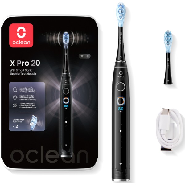 Фото - Зубна щітка електрична Oclean X Pro 20 Electric Toothbrush Black (6970810556940)