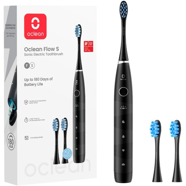 Фото - Зубна щітка електрична Oclean Flow S Electric Toothbrush Black (6970810557343)