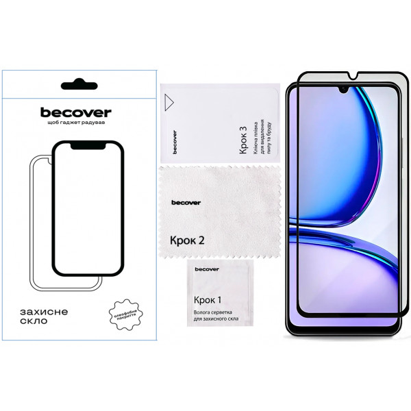 Фото - Защитное стекло для смартфона BeCover for Realme C61 Black (711809)