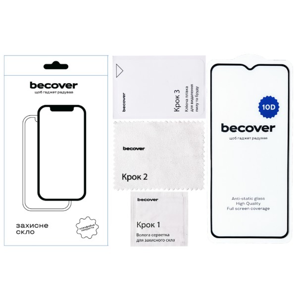 Фото - Защитное стекло для смартфона BeCover for ZTE Blade A34 10D Black (712336)