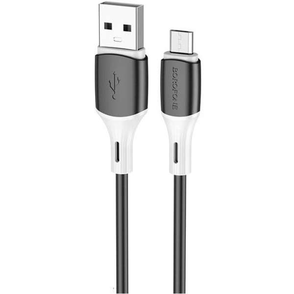 Фото - Кабель синхронизации данных BOROFONE BX79 USB to Micro 2.4A, 1m Black (6974443384765)