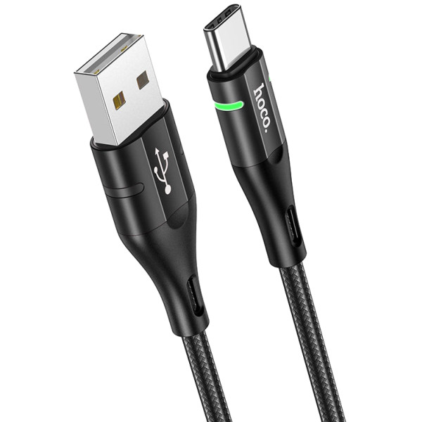 Фото - Кабель HOCO U93 USB to Type-C 3A, 1.2m Black (6931474732170) Фото - Кабель HOCO U93 USB to Type-C 3A, 1.2m Black (6931474732170)