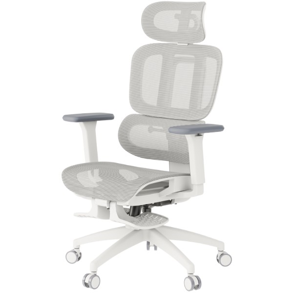 Фото - Кресло офисное OfficePro Skyline Footrest (OC750-W-LG-LG) White/Light Gray Фото - Кресло офисное OfficePro Skyline Footrest (OC750-W-LG-LG) White/Light Gray