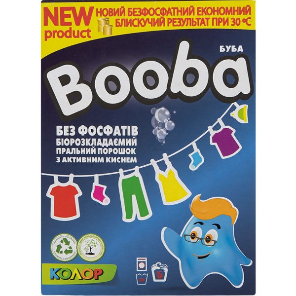 Фото - Пральний порошок BOOBA Колор 350 г (4820187580029)