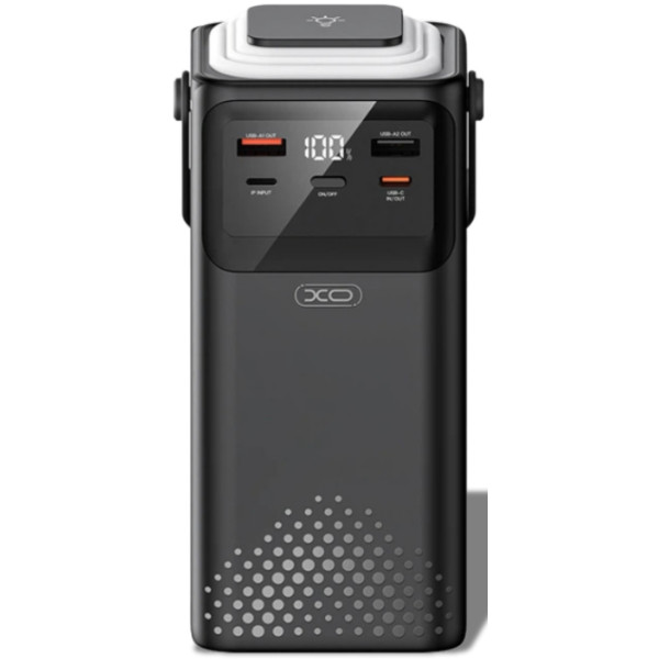 Фото - Батарея мобільна XO PR286 PD20W/QC22.5W Four Built-in Cables + LED Display & Flashlight 50000 mAh Black
