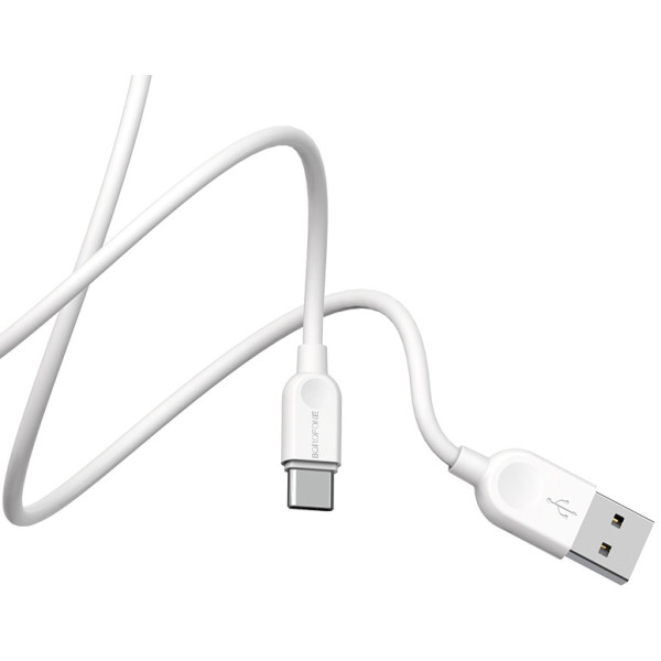 Фото - Кабель синхронізації даних BOROFONE BX14 USB to Type-C 2.4A, 1m White (6957531089995)