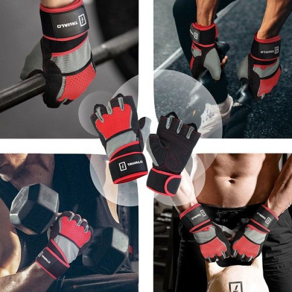 Фото - Перчатки для фитнеса Tavialo М Black-Gray-Red (189205007)