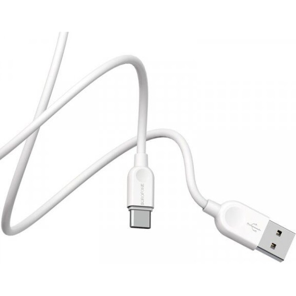 Фото - Кабель BOROFONE BX14 USB to Type-C 2.4A, 2m White (6957531090021)