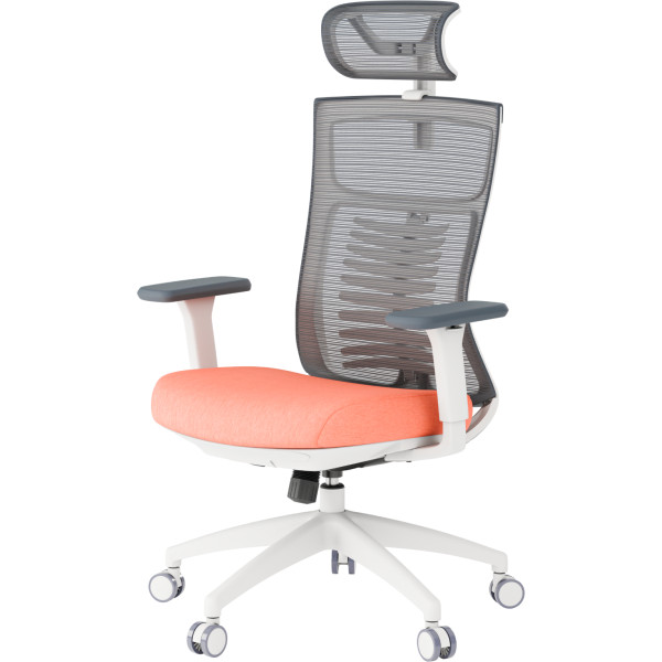 Фото - Крісло офісне OfficePro Balance (OC550-W-DG-OR) White/Dark Gray/Orange