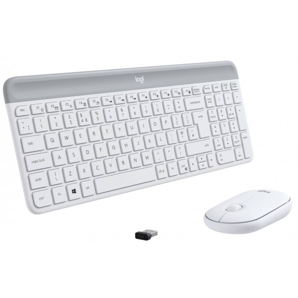 Фото - Клавиатура+мышь беспроводная Logitech MK470 Slim Wireless White UA (920-009205)