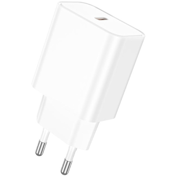 Фото - Мережевий зарядний пристрій BOROFONE BA71A Power single Port PD20W White (6974443387964)