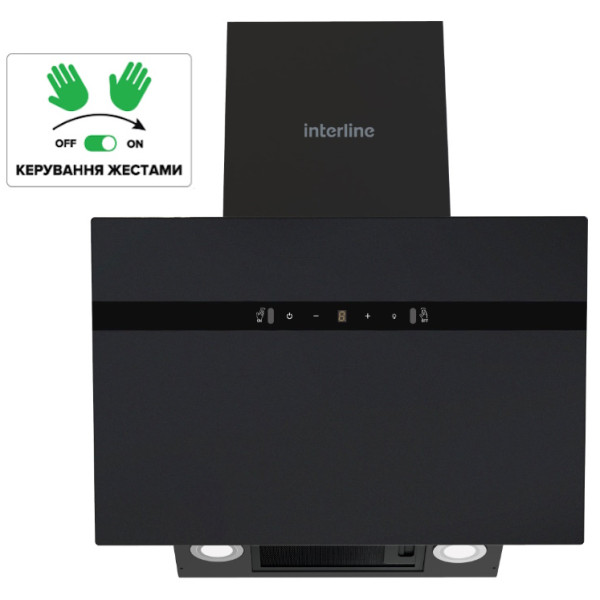 Фото - Витяжка декоративна Interline FLOW MATT BL A/60/GL/M