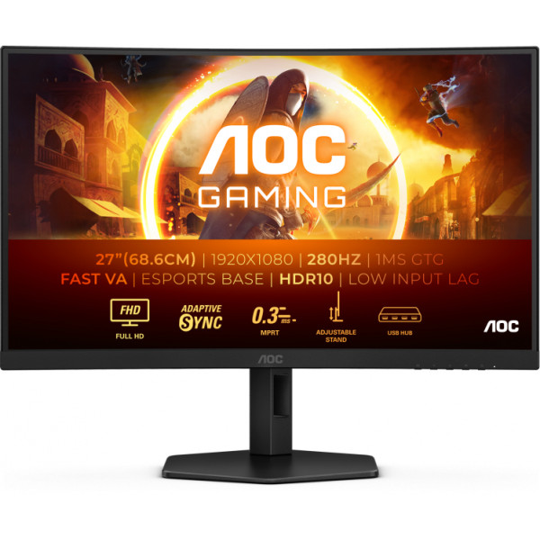 Фото - Монітор ігровий AOC C27G4ZXU  Black