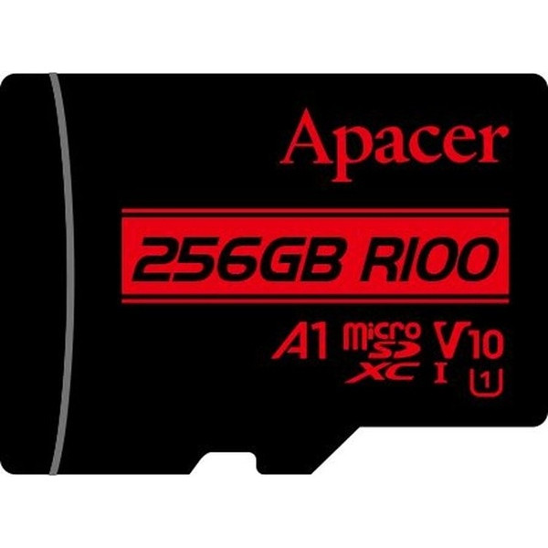 Фото - Карта памяти Apacer MicroSDHC 256GB UHS-I Class 10 + SD adapter (AP256GMCSX10UB-R)