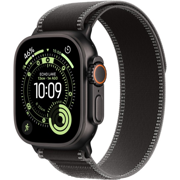 Фото - Смарт-часы Apple Watch Ultra 3 GPS + eSIM 49mm Black Titanium Case with Black/Charcoal Trail Loop - M/L
