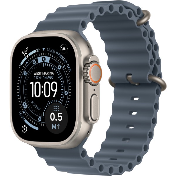 Фото - Смарт-часы Apple Watch Ultra 3 GPS + eSIM 49mm Natural Titanium Case with Anchor Blue Ocean Band