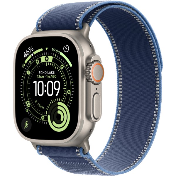 Фото - Смарт-часы Apple Watch Ultra 3 GPS + eSIM 49mm Natural Titanium Case with Blue/Bright Blue Trail Loop - S/M Фото - Смарт-часы Apple Watch Ultra 3 GPS + eSIM 49mm Natural Titanium Case with Blue/Bright Blue Trail Loop - S/M